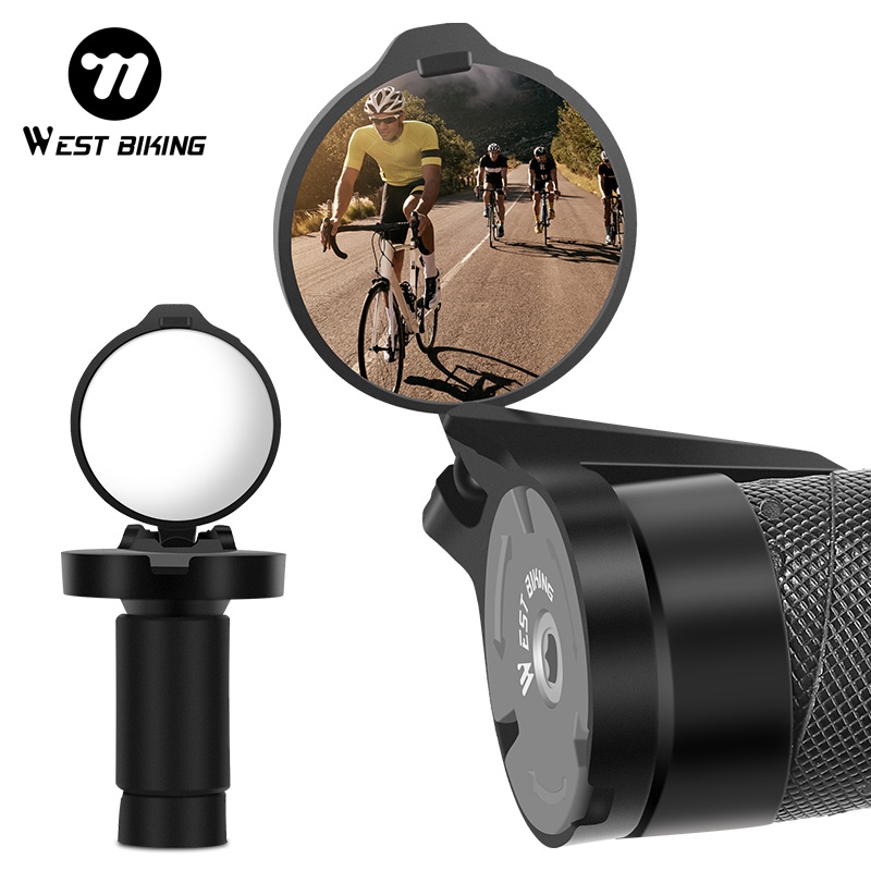 Mirror Handlebar Convex - กระจกมองหลังจักรยาน WEST BIKING 2 ชิ้น แบบติดปลายแฮนด์