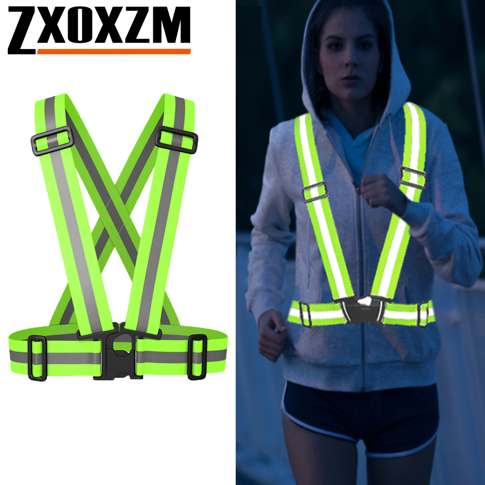 Reflective Vest Cycling - เสื้อกั๊กวิ่งกลางคืน 1 ชิ้น สะท้อนแสงได้ดี ระบายอากาศได้ดี ปรับขนาดได้