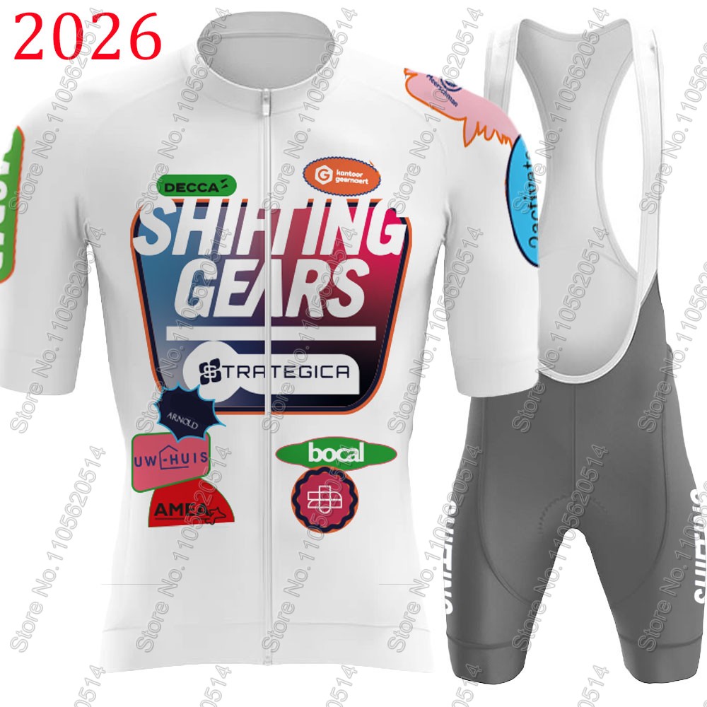 Cycling Commute Shorts - ชุดเสื้อปั่นจักรยานทีม Shifting Gears Strategica 2026 เบลเยียม