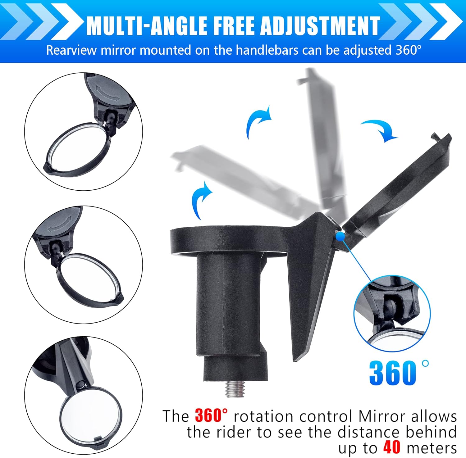 กระจกมองหลังจักรยาน 1/2 ชิ้น แ - Mirror Handlebar Convex บทวิจารณ์และราคา