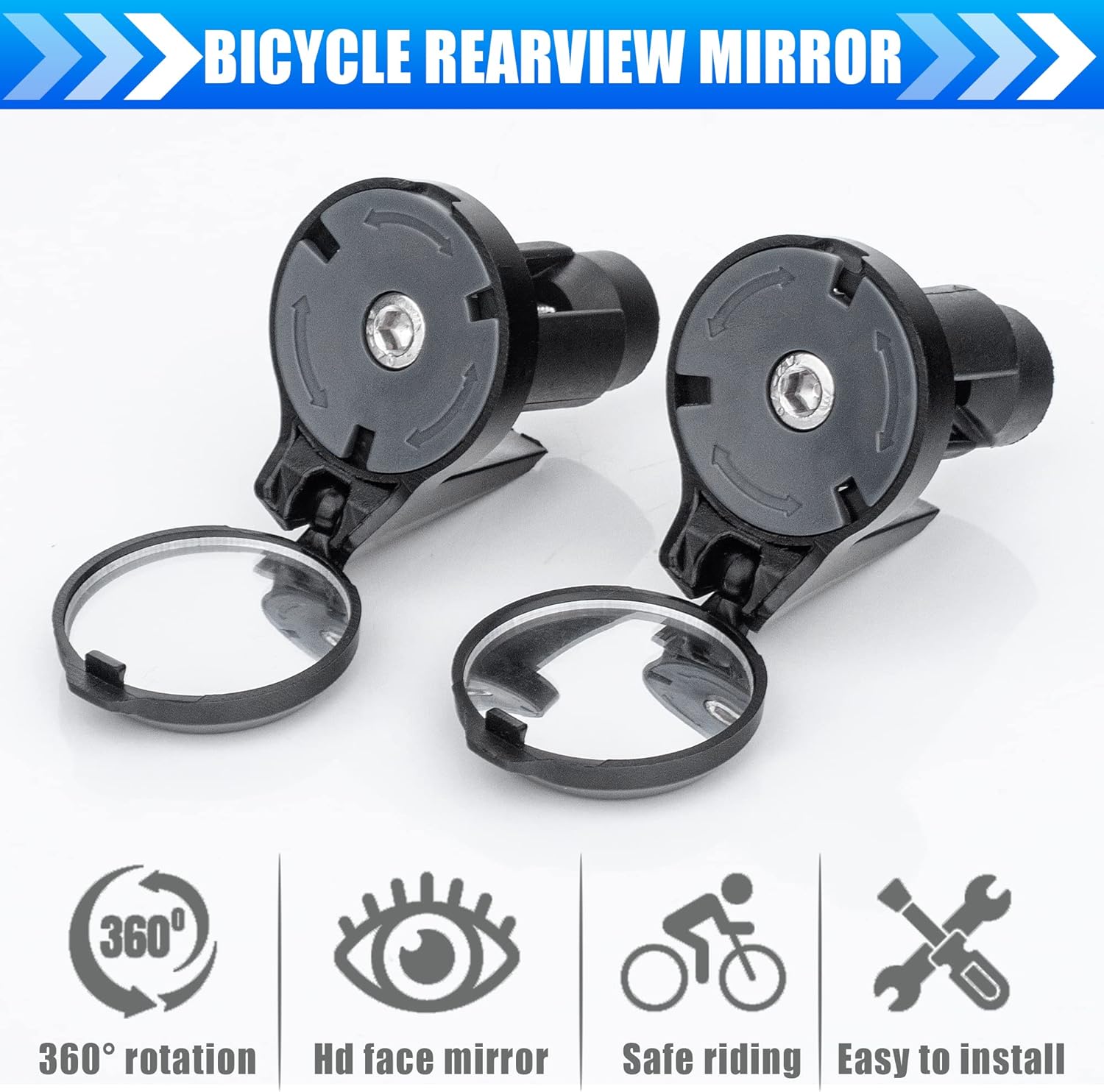 กระจกมองหลังจักรยาน 1/2 ชิ้น แ - Mirror Handlebar Convex บทวิจารณ์และราคา