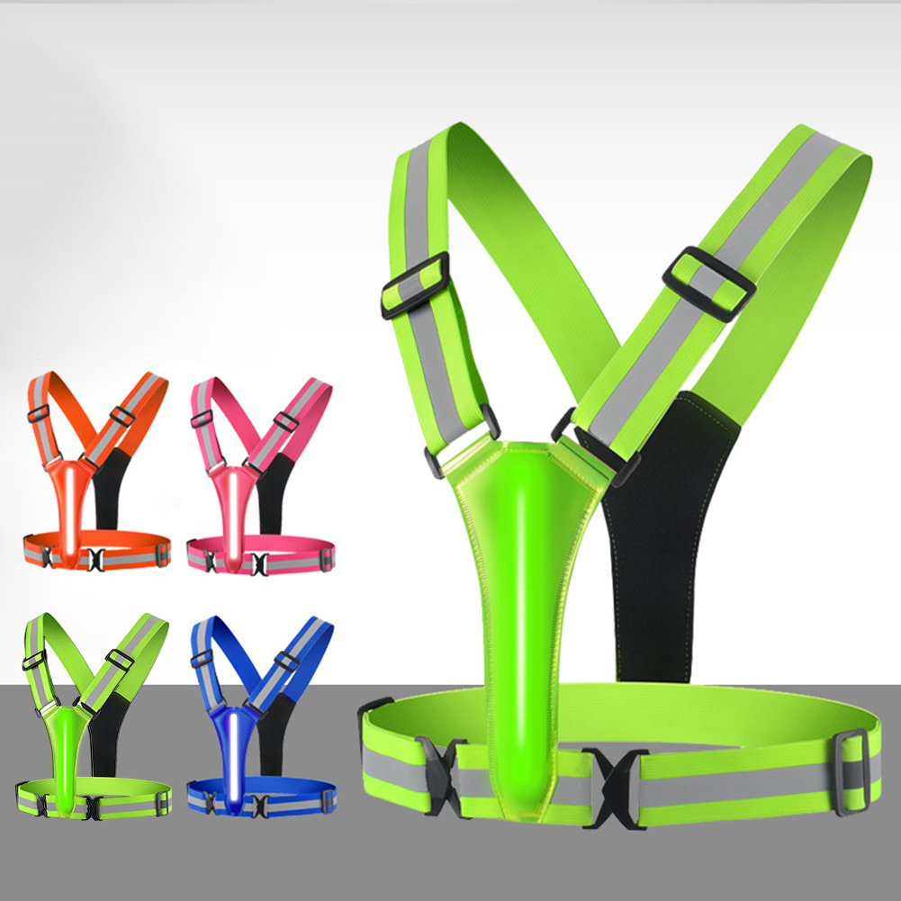 เสื้อกั๊กวิ่ง LED ชาร์จไฟได้เส - Reflective Vest Cycling บทวิจารณ์และราคา
