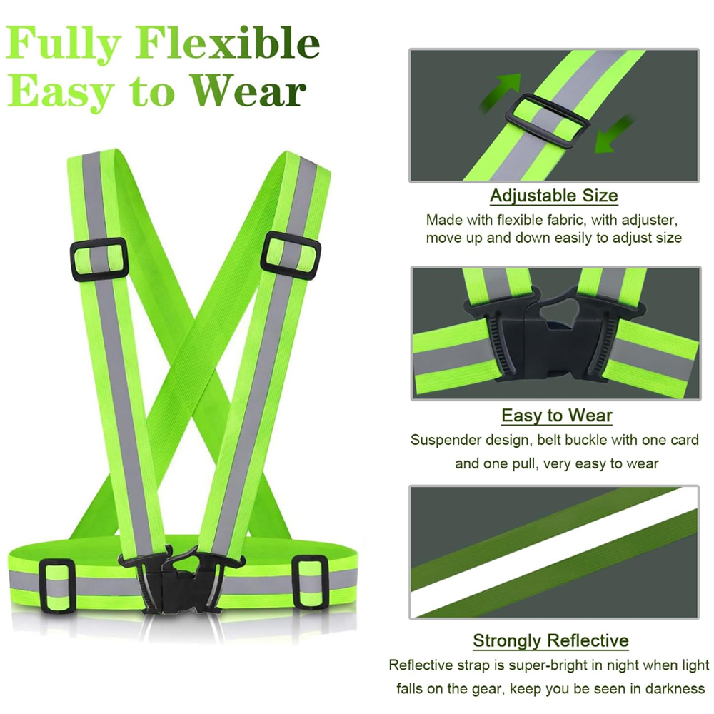 เสื้อกั๊กวิ่งกลางคืน 1 ชิ้น สะ - Reflective Vest Cycling บทวิจารณ์และราคา